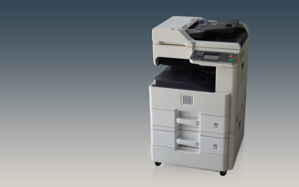 large and long white and black printer